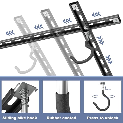 WALMANN Garage Ceiling Bike Rack, Adjustable Overhead | Garage Storage - Image 6