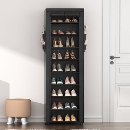 Shoe Rack with Cover Narrow Shoe Organizer with 4 Side - Image 3