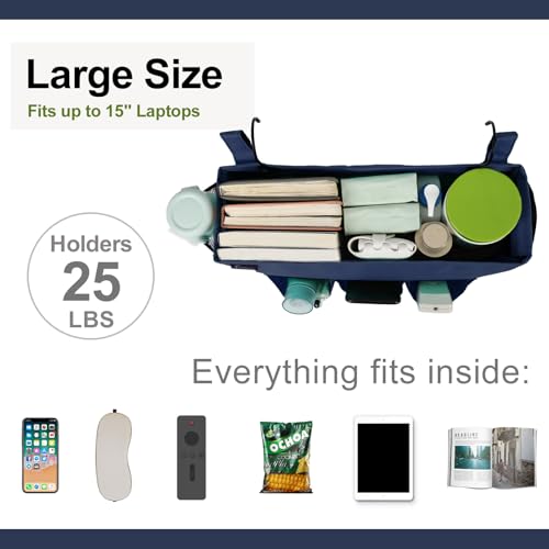 Surblue Bedside Organizer with Hook Bedside Caddy Hanging Storage - Image 5