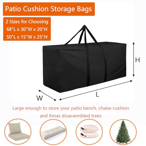 177 Gallon Outdoor Cushion Storage Bag 68 inch, 1 Pack - Image 4