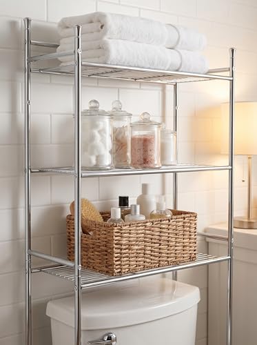Honey-Can-Do Over-the-Toilet Bathroom Storage Shelf, Steel - Image 6