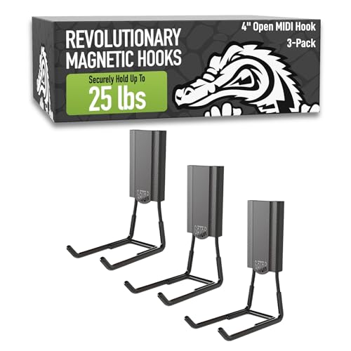 GATOR MAGNETICS MIDI 4 in Black Open Hooks, 25 lb Magnetic Hooks - Image 2