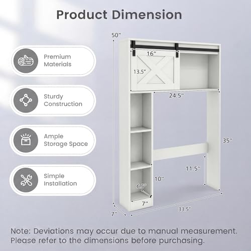 GIANTEX Over The Toilet Storage Cabinet - Freestanding - Image 4