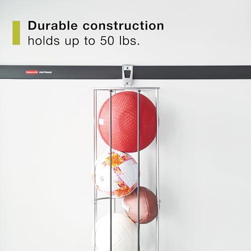 Rubbermaid Garage Fasttrack Vertical Ball Rack Satin - Image 5