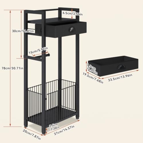 IBUYKE Toilet Paper Holder Toilet Roll Dispenser Storage - Image 4