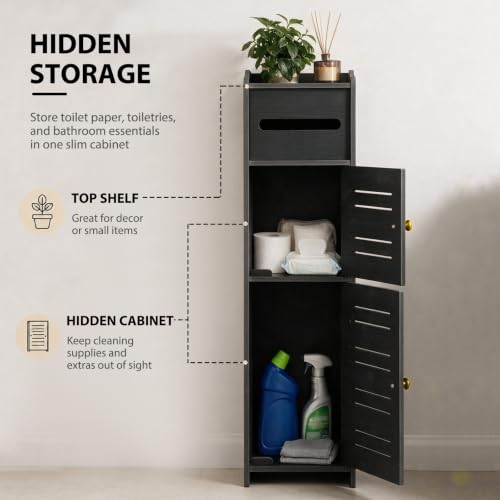 Toilet Paper Holder Stand, Toilet Paper Storage - Image 5