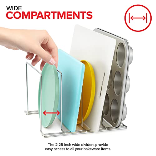 Stock Your Home Kitchen Cabinet Organizer, Chrome (2 Pack) Steel - Image 5