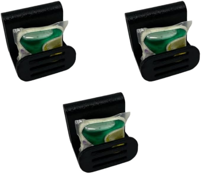 Dishwasher Pod Holder for Improved Dish Cleaning | Securely Place Pod in Compartment for Faster Activation | Made in USA (3-Pack, Black)