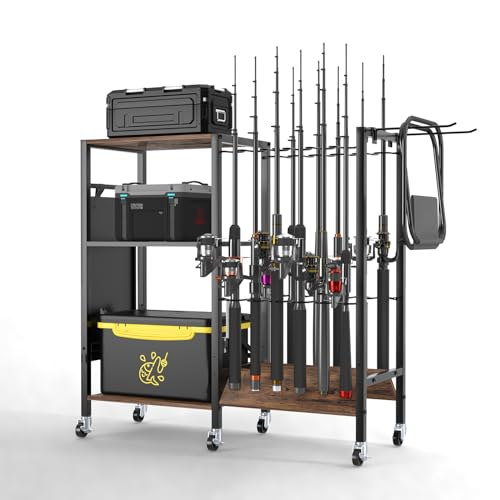 Fishing Rod Holders for Garage, Fishing Gear Tackle Cart - Image 2