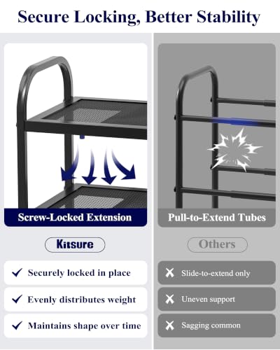 Kitsure Metal Expandable Shoe Rack, 18.1-29.5" x 11.4" x 17.1" - Image 8