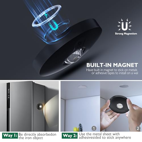 UNUSROOM Rechargeable RGB Puck Lights with Remote Control - Image 7