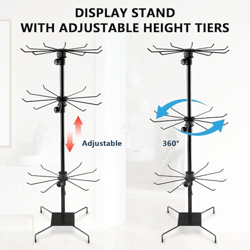 2 Pcs 3 Tires Rotating Display Stand Jewelry Display Rack - Image 5