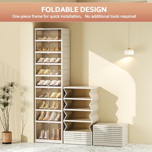 Shoe Rack Organizer for Entryway, 9 Tiers, 18 Pairs, 17.3" Wide - Image 4