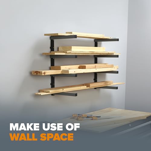 BORA 4-Level Lumber Storage Rack Wall Mount Wood Rack - Image 6