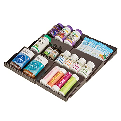 mDesign Expandable Plastic Deluxe Spice Rack, Drawer Organizer - Image 8