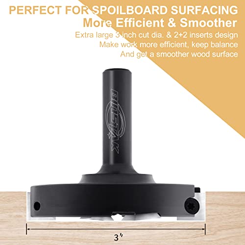CNC Spoilboard Surfacing Router Bit,1/2 Inch Shank 3 Inch Cutting - Image 6