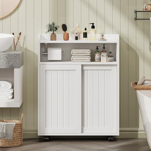 Slim Bathroom Storage Cabinet, Slim Floor Cabinet - Image 5