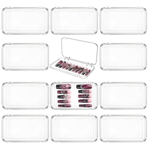12 Pack Nail Storage Organizer Plastic Clear Box - Image 2
