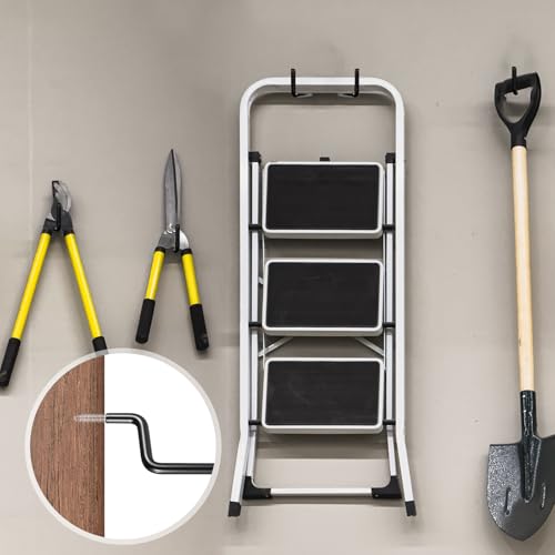 12 Pcs Black Heavy Duty Ladder Hooks Screw in Storage | Garage Storage - Image 7