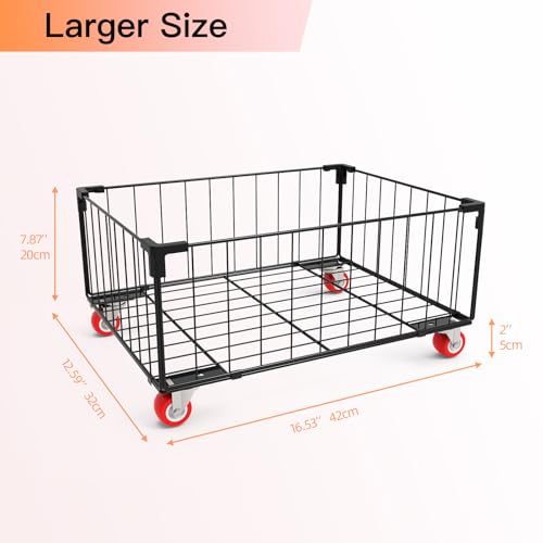 2Pack, Under Sink Organizer,Cabinet Organizers and Storage, Metal Storage Basket,Large capacity, Can Hold 40-70 Liters, Easily Push And Pull, Convenient For Cleaning Under Sink