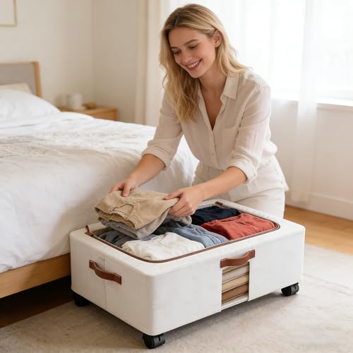 Under Bed Storage Organizer with Wheels | Home Organization - Image 3