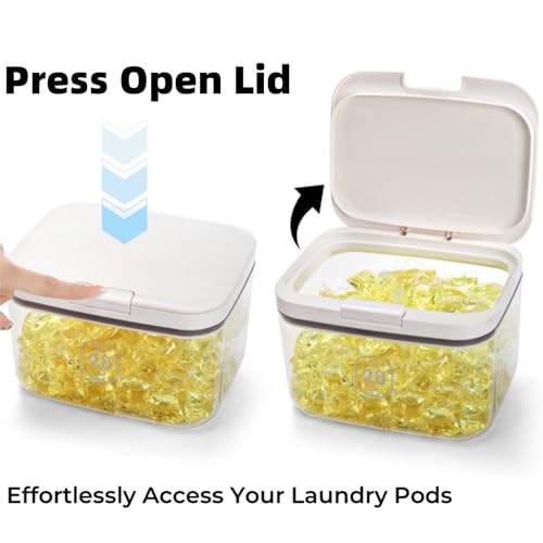94 OZ/2.8L Laundry Pods Container, One-Press Lid Laundry - Image 5