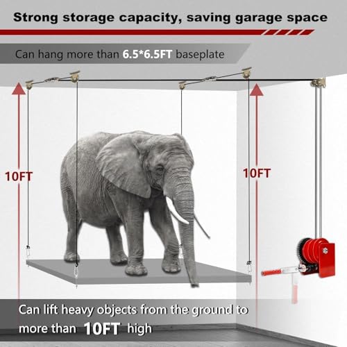 Heavy-duty Overhead Garage Storage Lift Hoist for Organization - Image 3