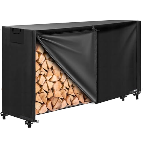 6FT Firewood Rack Cover, Heavy Duty 600D Waterproof - Image 2