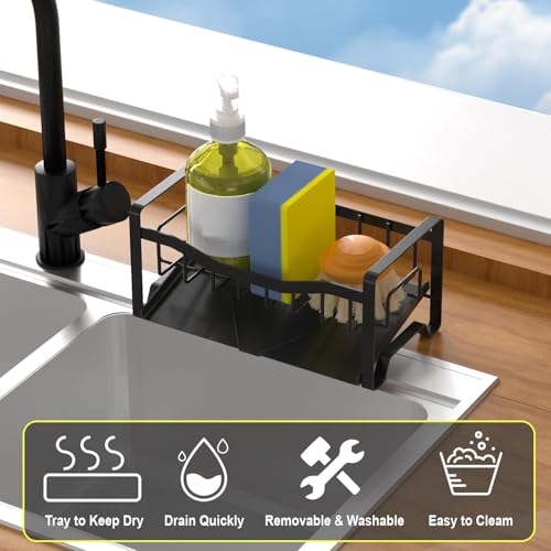Maifan Stainless Steel Kitchen Sink Caddy Organizer with Auto - Image 4