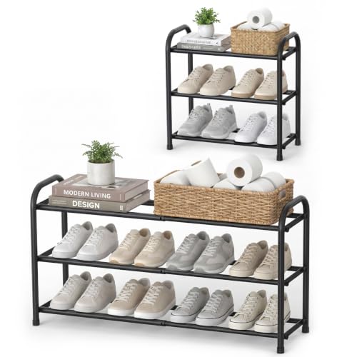 Gonfoam Expandable 3-Tier Shoe Rack for Closet | Home Organization - Image 2