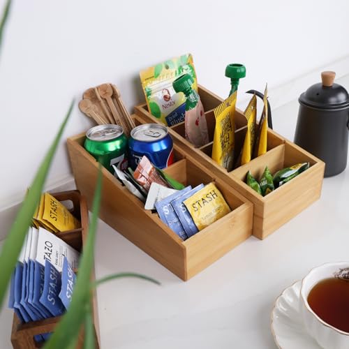 HTB 4-Section Snack Organizer with Removable Dividers for Kitchen - Image 4