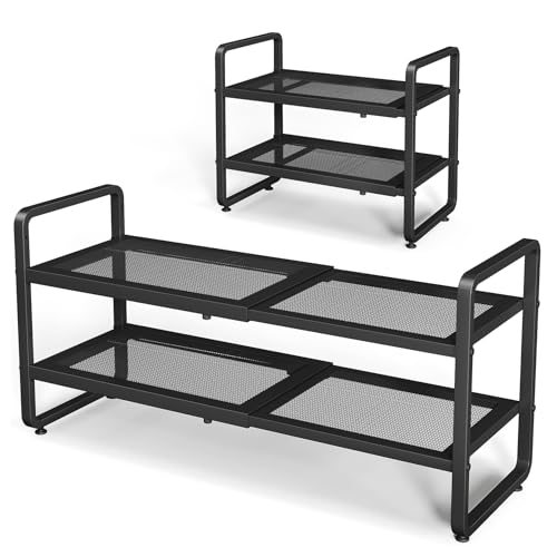 Expandable Metal Shoe Rack for Closet, Entryway & Garage - Image 2
