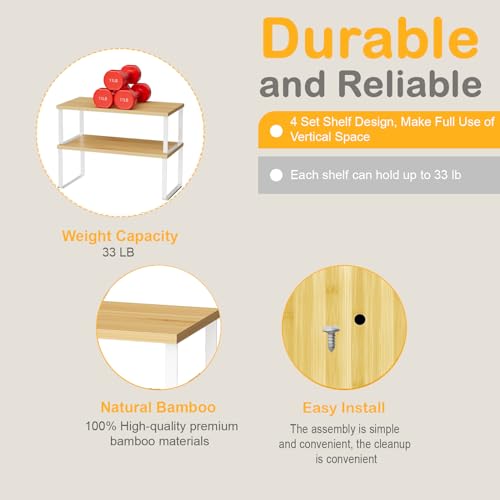 OGEMXU Cabinet Shelf Organizers, 15.7 inches Large Kitchen - Image 6