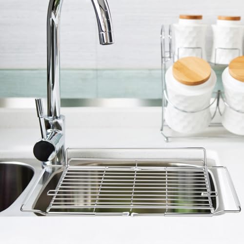 BESPORTBLE Stainless Steel Adjustable Over Sink Dish Drying Rack - Image 5