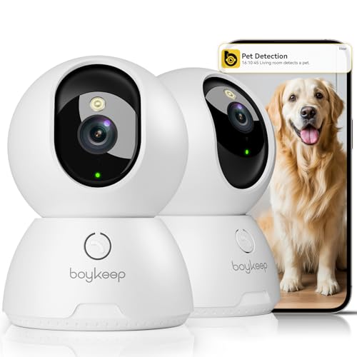 BoyKeep 2K Cameras for Home Security, 2-Pack Indoor Camera - Image 2