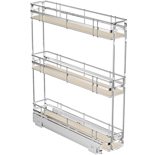 ROOMTEC 3-Tier Pull Out Cabinet Organizer Spice Rack for Narrow - Image 2