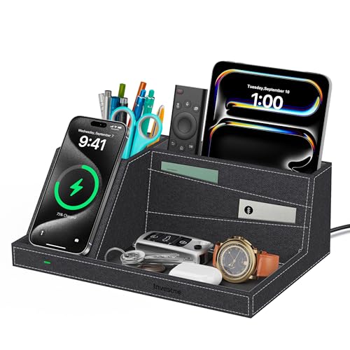 Wireless Charger with Desk Organizer, Fast Charging Station - Image 2