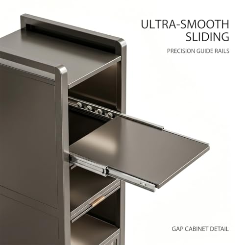 Slim Storage Cart Rolling Narrow Organizer Pull Out Rack - Image 5
