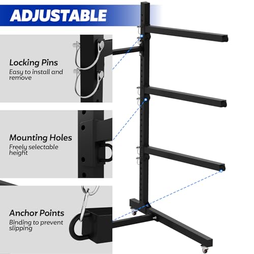 Freestanding Kayak Storage Rack, Adjustable 3-Tier Kayak Rack - Image 8