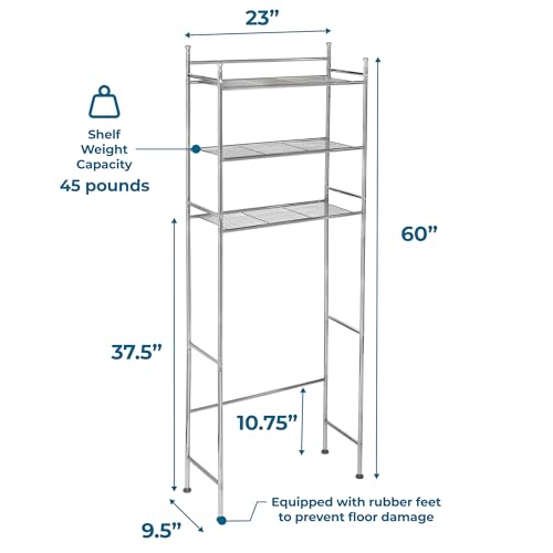 Honey-Can-Do Over-the-Toilet Bathroom Storage Shelf, Steel - Image 4