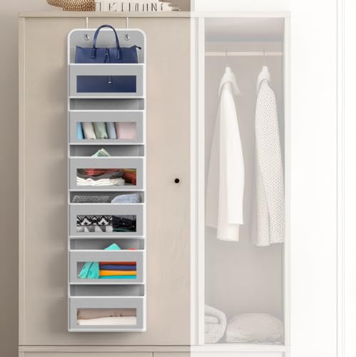 Simple Houseware 6 Clear Window Pocket Over Door Hanging - Image 5