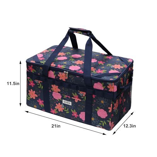 Floral Camping Gear Organizer, Travel Storage with Pouches, 42L - Image 3