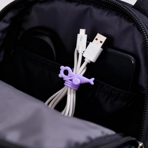 28 Pcs Silicone Cable Ties Reusable, Cable Cord Organizer Straps - Image 7