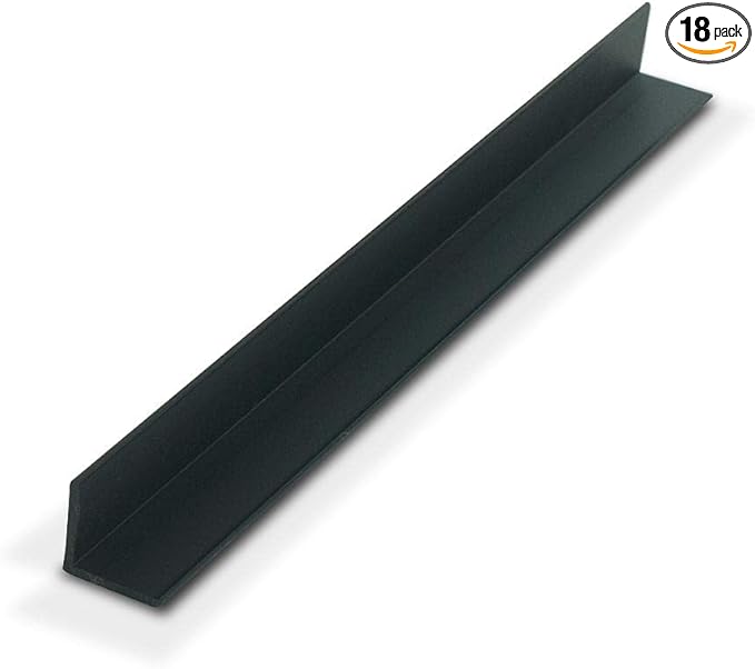 Outwater Plastics 1935-Bk Black 3/4 Inch X 3/4 Inch X 5/64 (.078) Inch Thick Styrene Plastic Even Leg Angle Moulding 72 Inch Lengths (Pack of 18 Pieces, 108 feet Total)