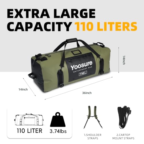 Waterproof Duffel Bag 110L - Marine Dry Bag with 700D PVC - Image 5