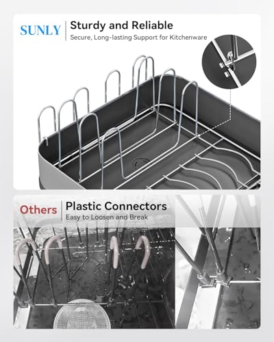 SUNLY Expandable Dish Drying Rack, Versatile Brackets for Pots & - Image 7