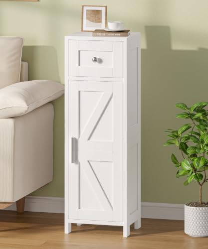 9.8"W Bathroom Storage Cabinet with Drawer & Door, Narrow - Image 6