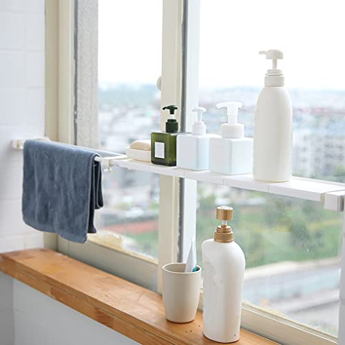 Extendable Narrow Closet Tension Shelf Slim Cupboard Divider Rod - Image 3