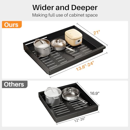 Pull out Cabinet Organizer, 2-Pack Expandable(13.6"-24") - Image 3
