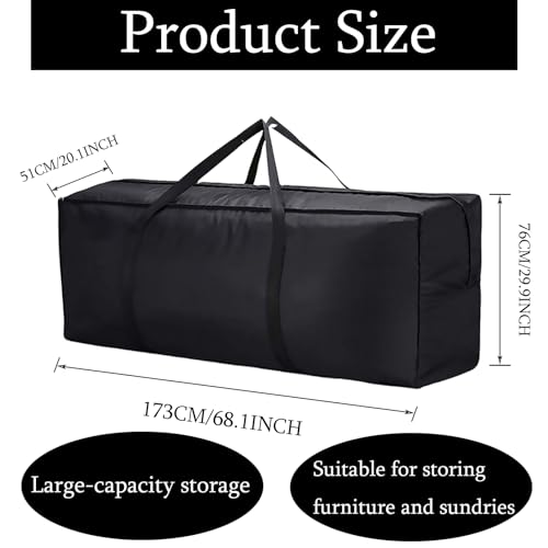68" Waterproof Outdoor Cushion Storage Bag,Large Patio - Image 3
